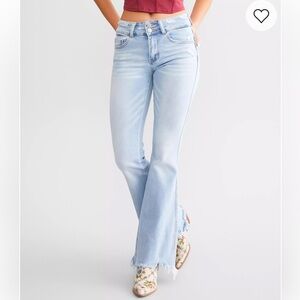 Flying Monkey Mid-Rise Flare Stretch Jean Sz 28 Buckle